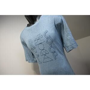 REI COOP Atheltic Shirt Hiking Camping Short Sleeve Blue Mens Size Medium